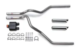 Flowmaster 850007583163 Ford F150 F250 09-19 Super 10 Muffler Dual Exhaust Kit Chrome Tips