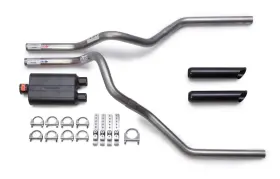 Dk105-bk Flowmaster 87-97 Ford F150 F250 Truck Mandrel Dual Exhaust 40 Series Black Tips