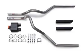 Dk106-bk Flowmaster 94-03 Dodge Ram Truck Mandrel Dual Exhaust Kit Super 10 Black Tips