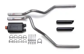 Dk108-bk Flowmaster 96-99 Chevy Silverado Truck 2.5 Inch Dual Exhaust Super 40 Black Tips