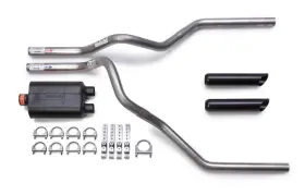 Dk114-bk Flowmaster 96-99 Chevy Silverado Truck Dual Exhaust Kit 50 Delta Flow Black Tips