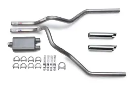 2-chamber Flowsound 850007583101 Ford F150 F250 09-19 Muffler Dual Exhaust Kit Chrome Tips