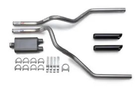 2-chamber Flowsound 850007583118 Ford F150 F250 09-19 Muffler Dual Exhaust Kit Black Tips