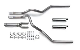 Flowsound 850007583286 Ford F150 F250 09-19 Glasspack Muffler Mandrel-bent Dual Exhaust Kit Chrome Tips
