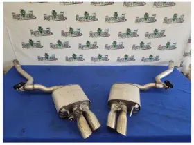 328.fd1i18 Ford 2018-2023 Mustang Gt S550 Pair Active Exhaust Mufflers Pipes Tips Dent