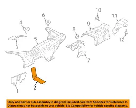 Hl3z6775c Ford Oem 17-23 Expedition Exhaust System Heat Shields-center Shield