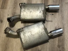 M-5230-gtb Ford Performance F1-8087-l 2005-2009 Mustang Bullitt Oem Axleback Exhaust Mufflers