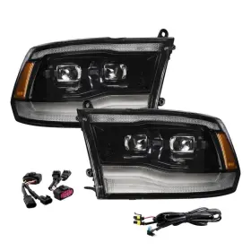 Form Lighting Fl0016 For 2009-2018 Ram Led Projector Headlights Pair - Fit &