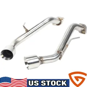 Ext-md003 Gearzaar Stainless Steel Muffler For 14-up Infiniti Q50 Axle Back Double Wall Dual Tips