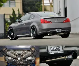 32009-bn003 Hks 08-13 Compatible With/replacement For Infiniti G37 Coupe Dual Hi-power Ti