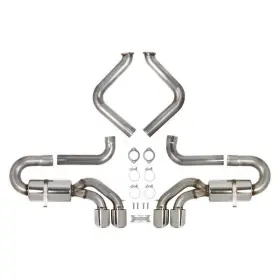 70401343-rhkr Hooker Axle Back Exhaust System With Mufflers For 1997-2004 Chevrolet Corvette C5