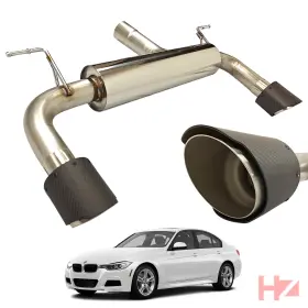 Hz0010 Hz Motorsport Performance Sport Axle Back With Carbon Fiber Tips For 2012-2015 Bmw 335i F30