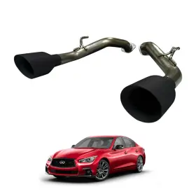 Hz0025-bt Hz Motorsport Demo Unit For 2014-2022 Infiniti Q50 Q50s V2 Axleback Exhaust Matte Black Tip