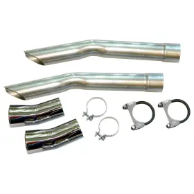 Plx6911 Inline Tube 1969 Pontiac Gto Judge Manual Transmission Extension Pipes And Chrome Tips Nos