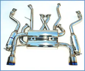 Hs03ig3git Invidia For 03-08 Infiniti G35 Coupe Gemini Single Layer Titanium Tip Cat-back