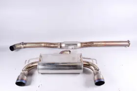 Hs09mexg3t Invidia Q300 Cat-back Exhaust With Titanium Tips For Mitsubishi Evo X