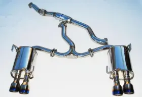 Hs11stig3t Invidia Q300 4 Roll Titanium Bunrt Tip Catback Exhaust For Wrx Sti 11-14 Sedan