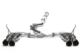 Hs15stigm4st Invidia R400 Gemini Quad Tip Exhaust System Fits 2015-2021 Subaru Wrx / Sti
