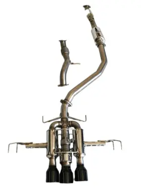 Invhs22ctrfgm3sbl Invidia 22 Honda Civic Type-r Fl5 R400 Single Layer Black Tip Cat-back Non