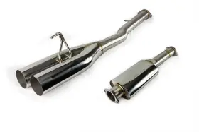 Is-epdual-350bo Isr Performance For Ep Straight Pipes Dual Tip Exhaust - Nissan 350z 4 Inch