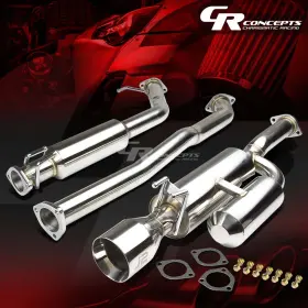 Crc-j2cbe034 J2 Engineering For 07-11 Civic Si Fa5 4-dr Catback Exhasut Hi-power Muffler 4.5 Inch Rolled Ti