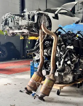 Kx53-5e212-ba Jaguar 2014-2021 X152 F-type 5.0l Left And Right Side Exhaust Downpipe Set Oem 20k
