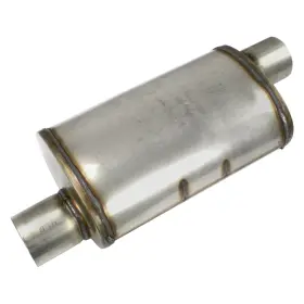 40-301400 Jba - 304 Ss Oval Chambered Style Gray Exhaust Muffler 3 Inch Offset Id
