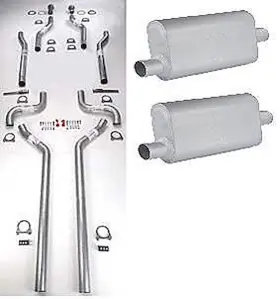 30503k Jegs Dual Exhaust With Chambered Mufflers