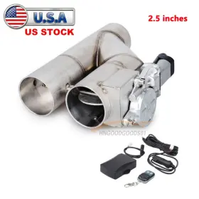 0300710 Jonjea 2.5 Inch Electric Exhaust Dual Valve Kit Y Pipe Control With Remote Switch