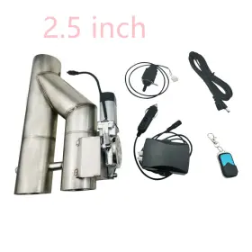 0300810 Jonjea 2.5ftft Electric Exhaust Valve Motor Dual-flap Y Pipe Remote And Manual Control Kit