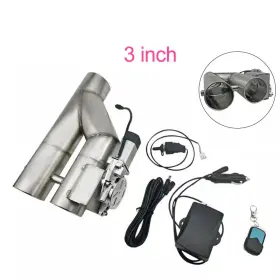 0300811 Jonjea 3 Inch Electric Exhaust Valvey Pipe Dual Valve Kit With Manual And Remote Switch