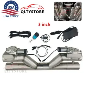 0300811a Jonjea 3 Inch Double Electric Exhaust Dual Valve Y Pipe Kit Manual Control And Remote Switch