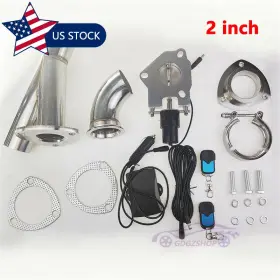 0301608 Jonjea 2 Inch Electric Exhaust Valve Kit Y Pipe Control Motor With Remote Switch