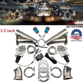 0301910 Jonjea 2.5 Inch Dual Electric Exhaust Control Valve Y Pipe Motor Kit With Remote Switch