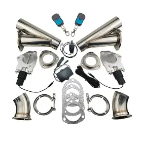 0302011 Jonjea 3 Inch Dual Electric Exhaust Control Valve Y Pipe Motor Kit With Manual &remote Switch
