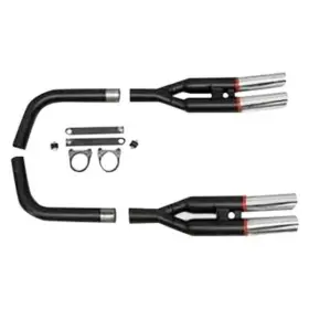37-6608 Kbd For Chevy Corvette 75-77 Style Stainless Steel Targa Mufflers W Quad Rear Exit