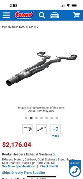 11534110 Kooks Headers Exhaust Systems For 2015-2023 Mustang -