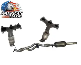 Mac Auto Parts 139701 Front Rear And Y Flex Pipe Catalytic Converters For Hyundai Santa Fe 2.7l 01-04