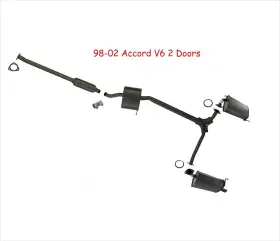 152460 Mac Auto Parts Fits For 1998-2002 Accord 3.0 2 Door Coupe Only Y Pipe Resonator Dual Mufflers