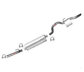 153055 Mac Auto Parts For 2004-2005 Ram Pick Up 1500 Hemi 5.7l Muffler Exhaust System 120 140 Wb