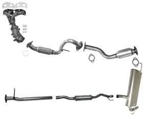 159074 Mac Auto Parts Full Exhaust System For 08-13 Rogue California Emissions All Wheel Drive Only