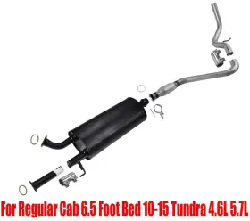 166332 Mac Auto Parts Exhaust Muffler Tail Pipe For Toyota Tundra 4.6l 5.7l 6.5 Foot Regular Bed 10-15