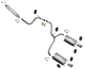 188423 Mac Auto Parts Dual Exhaust Muffler W Tips System 3.8l V6 Made In Usa For Grand Prix 1997-2002