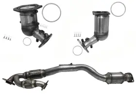 194059 Mac Auto Parts Front Rear Lower Catalytic Converters Flex Pipe For Nissan Murano 2009-2017