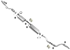 198918 Mac Auto Parts Middle Resonator Assembly And Tail Pipe For Nissan Pathfinder 2013-2018 3.5l