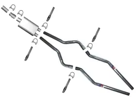 20657 Mac Auto Parts Performance Muffler Dual Exhaust System For Dodge Ram Pick Up 1500 1994-1997