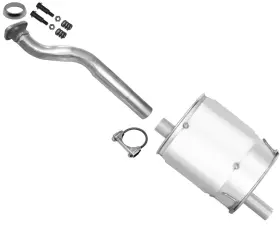 216214 Mac Auto Parts For 1992-2000 Civic Rear Axle Pipe With Mufflers Tail Clamps Made In Usa
