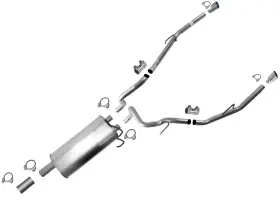 216756 Mac Auto Parts Dual Exhaust Weld On Muffler Low Restriction Tail Pipes For Ram 1500 09-16 5.7l