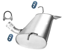 223342 Mac Auto Parts Rear Muffler Assembly With Hangers For Jeep Wrangler 3.6l 2012-2017