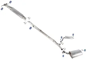 223483 Mac Auto Parts Dual Exhaust System Rear Mufflers For Ford Police Interceptor Utility 13-19